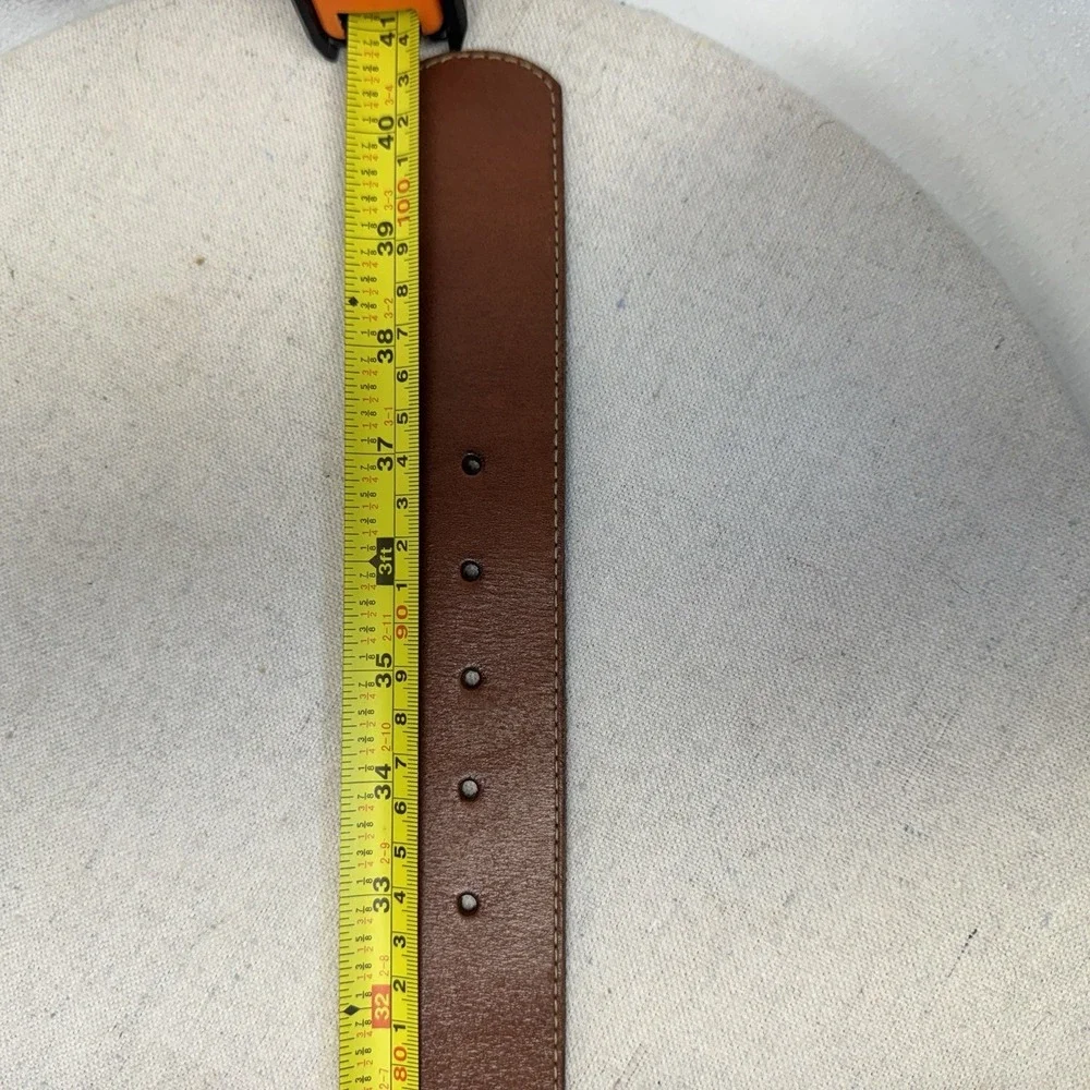 Eddie Bauer Leather‎ Belt Womens M Brown Laser Cut Studded Western Boho Eyelet